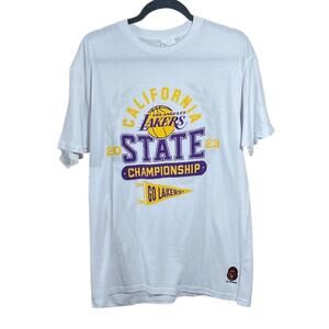 California Los Angeles Lakers State Championship Go Lakers Logo T-Shirt Xl